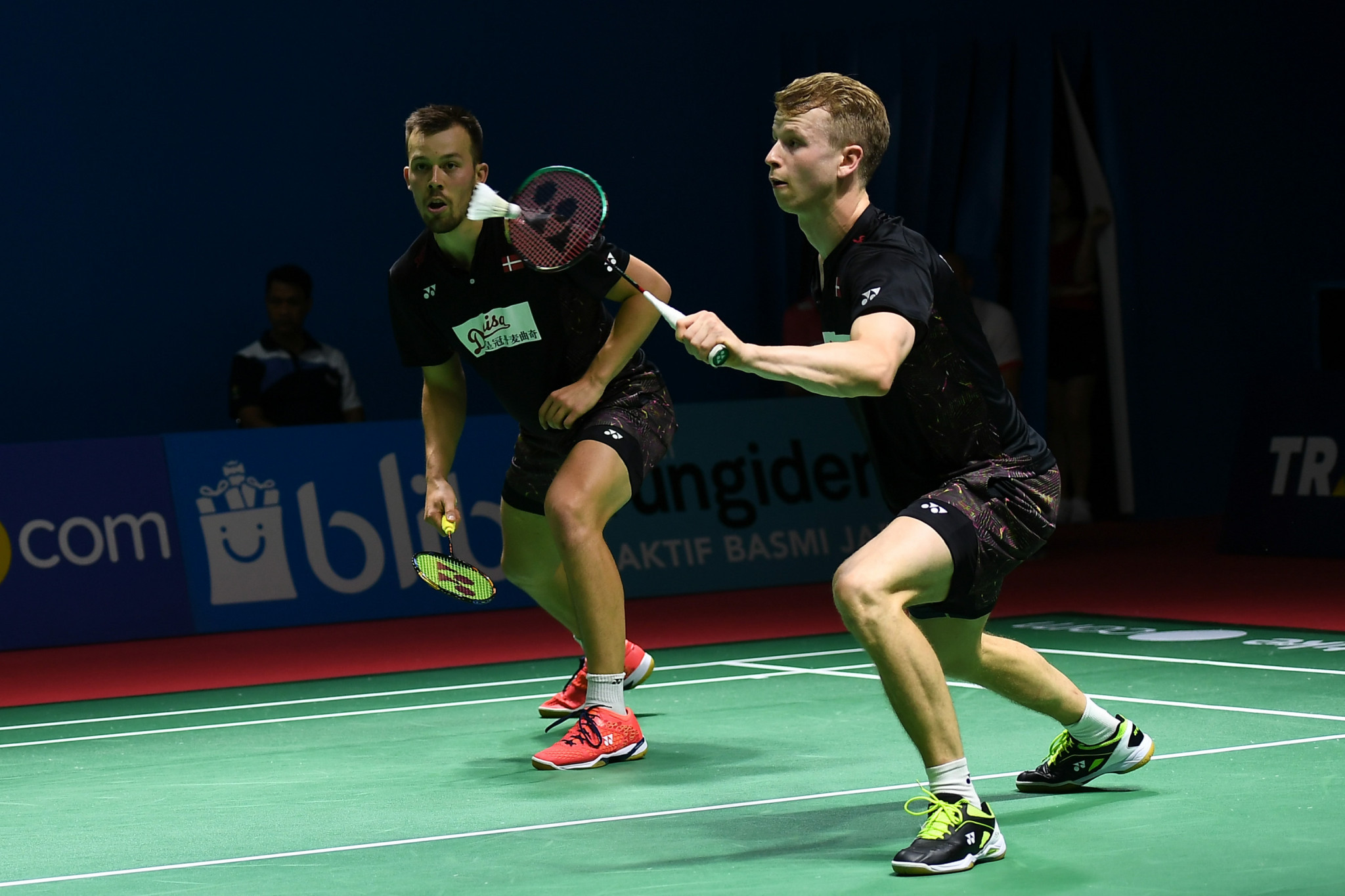 Kim Astrup and Anders Skaarup Rasmussen secured the crucial point for Denmark in the European Mixed Team final ©Getty Images