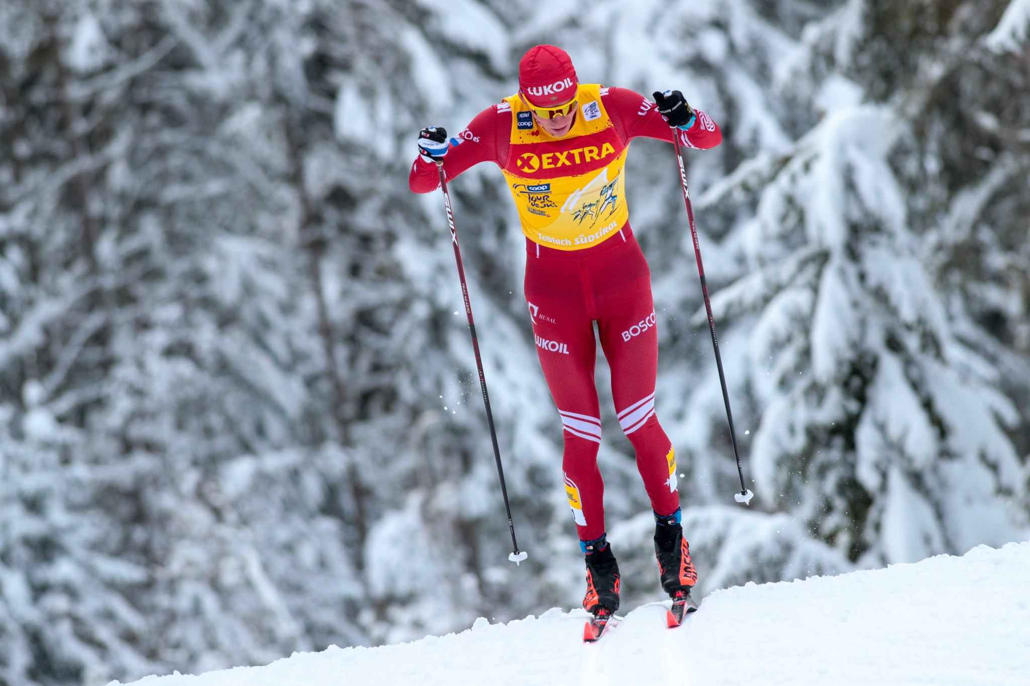 Russia's Alexander Bolshunov leads the men's overall Cross-Country World Cup standings ©Getty Images