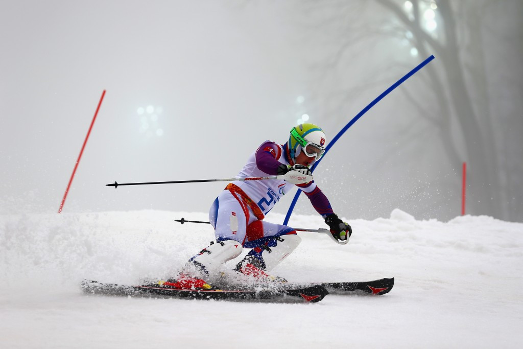 Miroslav Haraus earned visually impaired slalom gold in Tarviso ©Getty Images