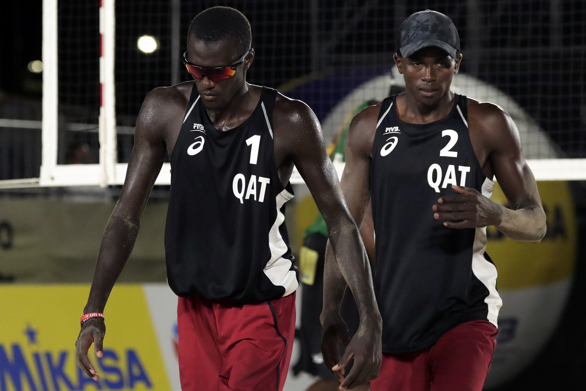 Qatar’s Cherif Younousse Samba and Ahmed Tijan headline the Doha Beach Volleyball Cup ©Getty Images
