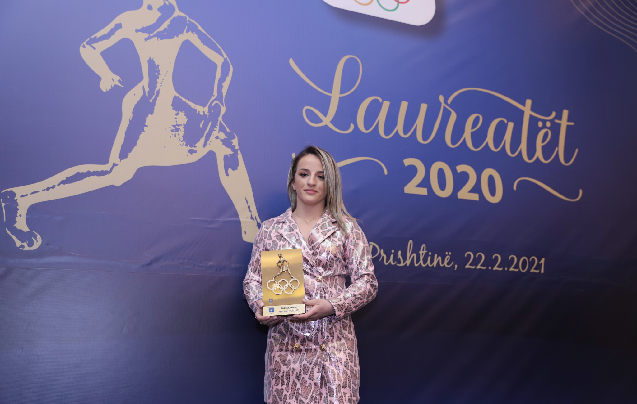 Judo star Distria Krasniqi scooped the Female Athlete of the Year award ©KOC