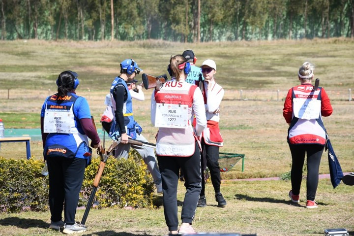 Russian men and women triumph in new skeet team events at ISSF World Cup in Cairo