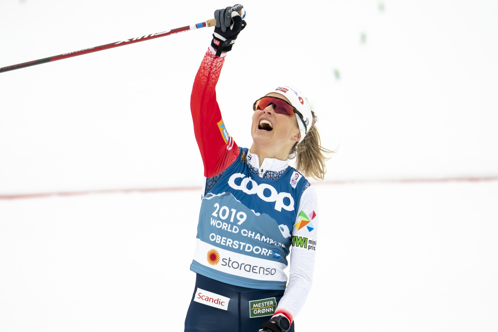 Therese Johaug claimed victory in the women's skiathlon event ©Getty Images