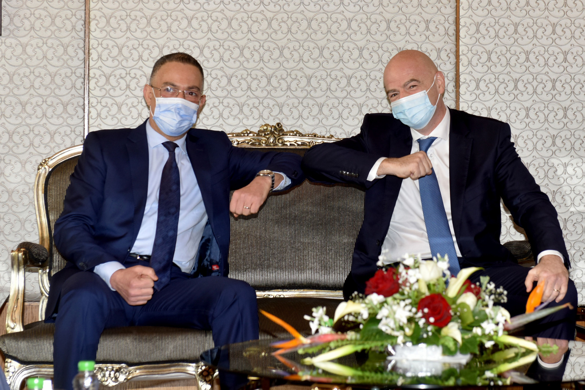 Morocco was one of numerous African countries visited by FIFA President Gianni Infantino, right, last month ©Getty Images