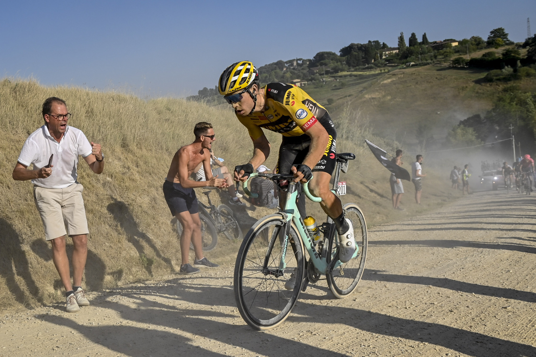 Wout van Aert will be looking to defend the Strade Bianche title ©Getty Images
