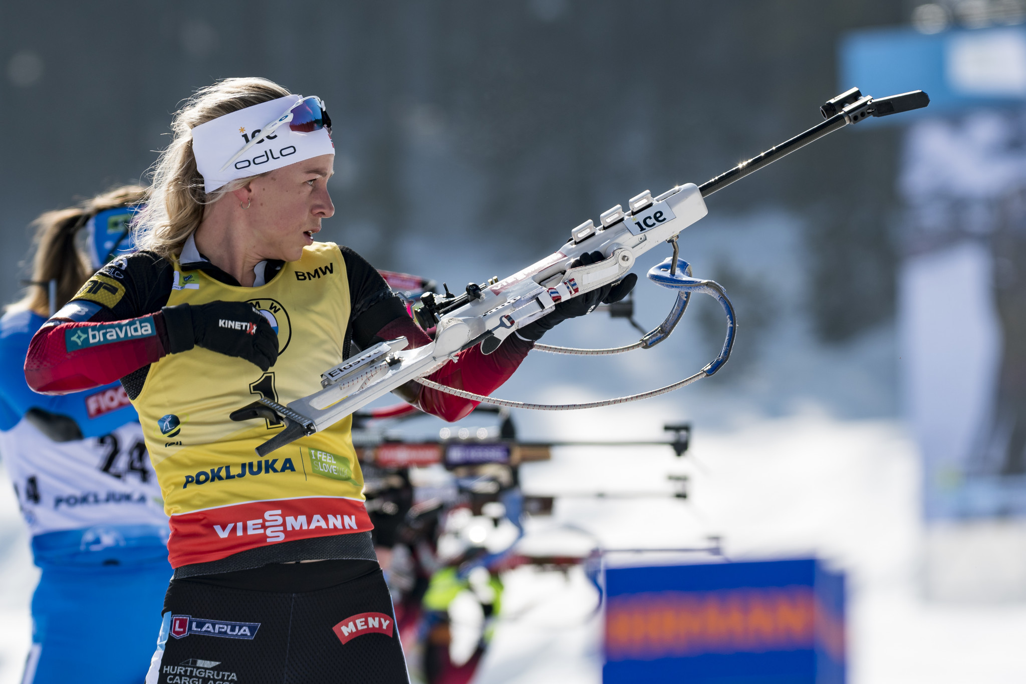 Overall World Cup leader Tiril Eckoff won four gold medals at the Biathlon World Championships ©Getty Images