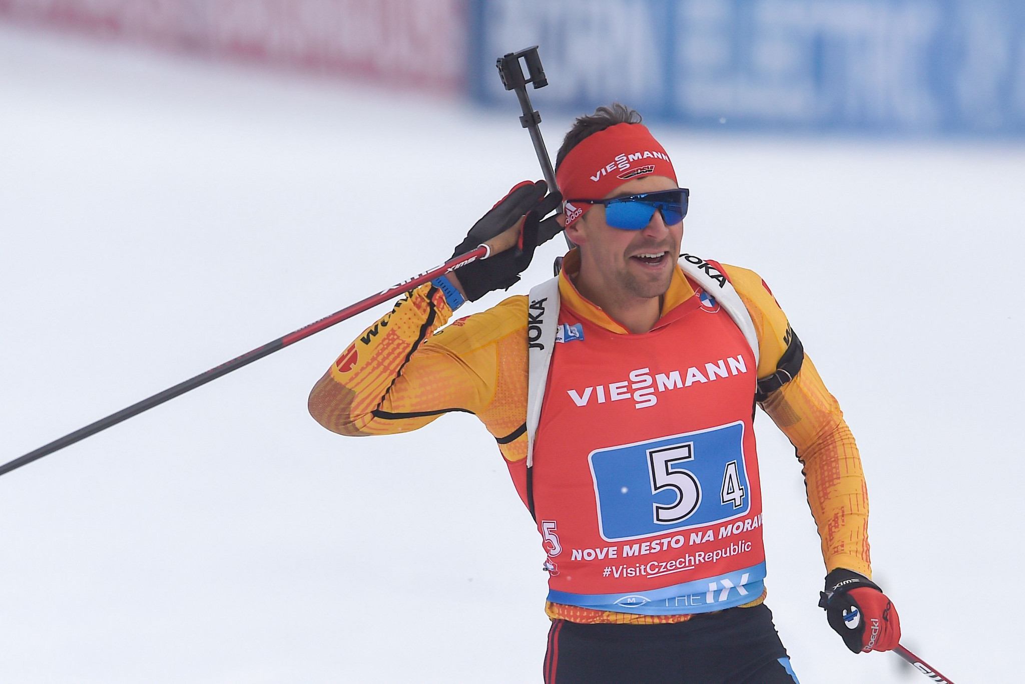 Phillip Nawrath anchored Germany to victory in the men's relay in Nové Město na Moravě ©Getty Images