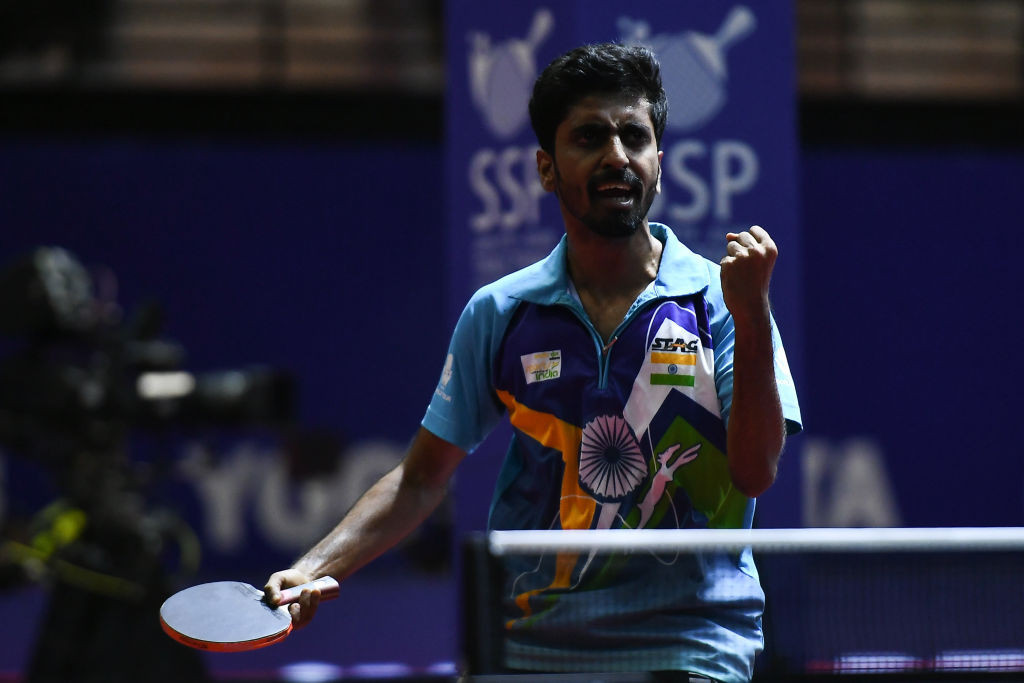 India's Sathiyan Gnanasekaran was among the winenrs in the first round of the men's singles draw ©Getty Images