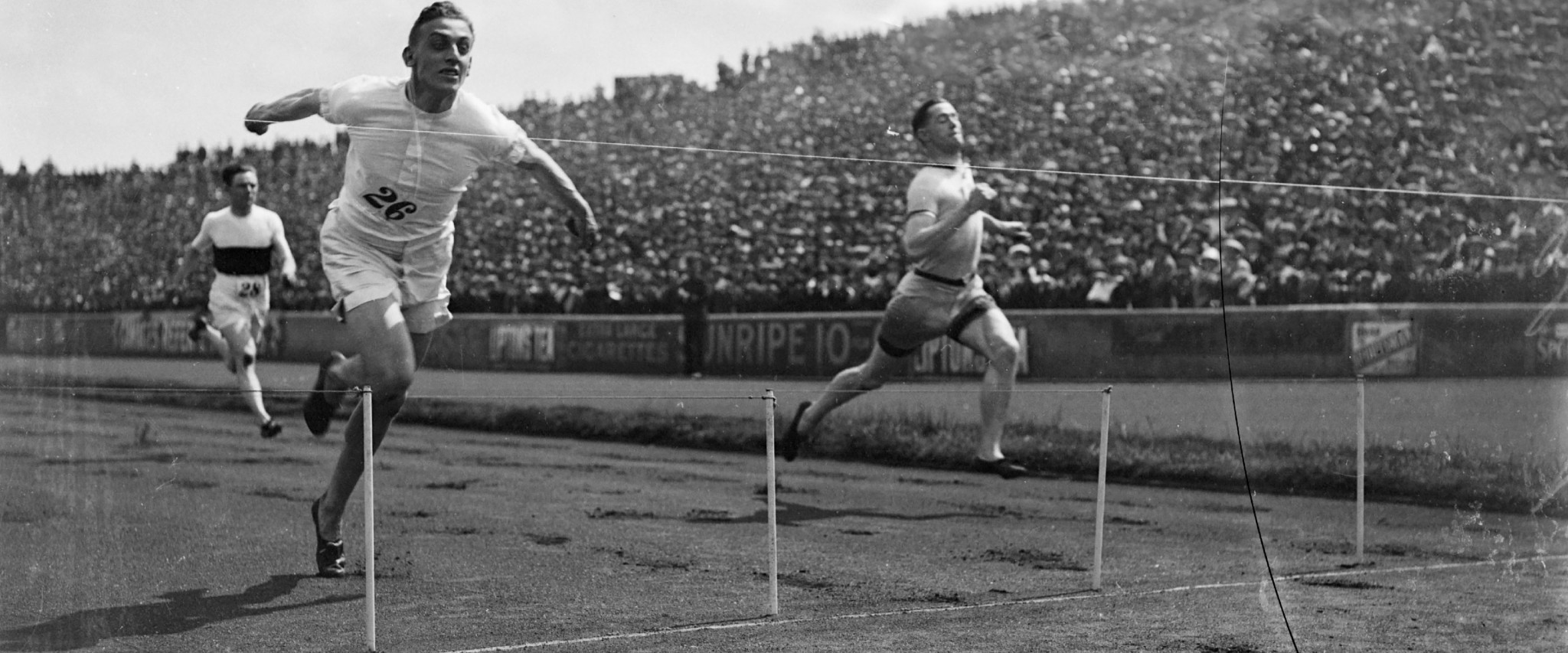 Stade de Colombes hosted athletics during the 1924 Olympic Games when Britain's Harold Abrahams won the 100m, a victory later immortalised in the film Chariots of Fire ©Getty Images