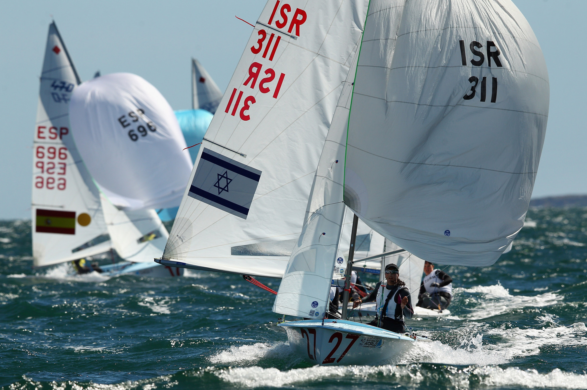Israel have regained the lead in the mixed class at the 470 World Championship ©Getty Images