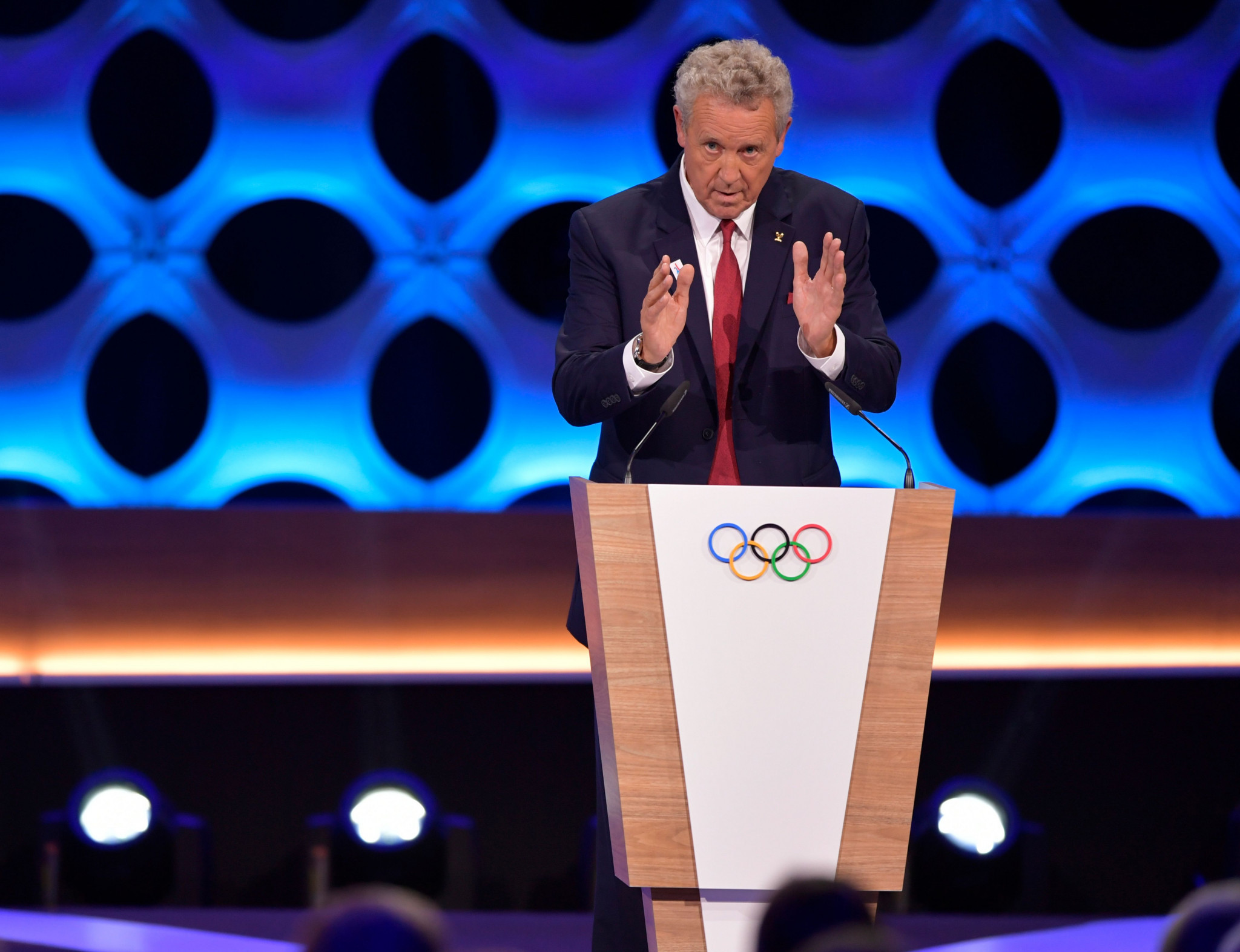 Guy Drut criticised the Paris 2024 President and chief executive for delivering their progress reports to today's IOC Session in English ©Getty Images