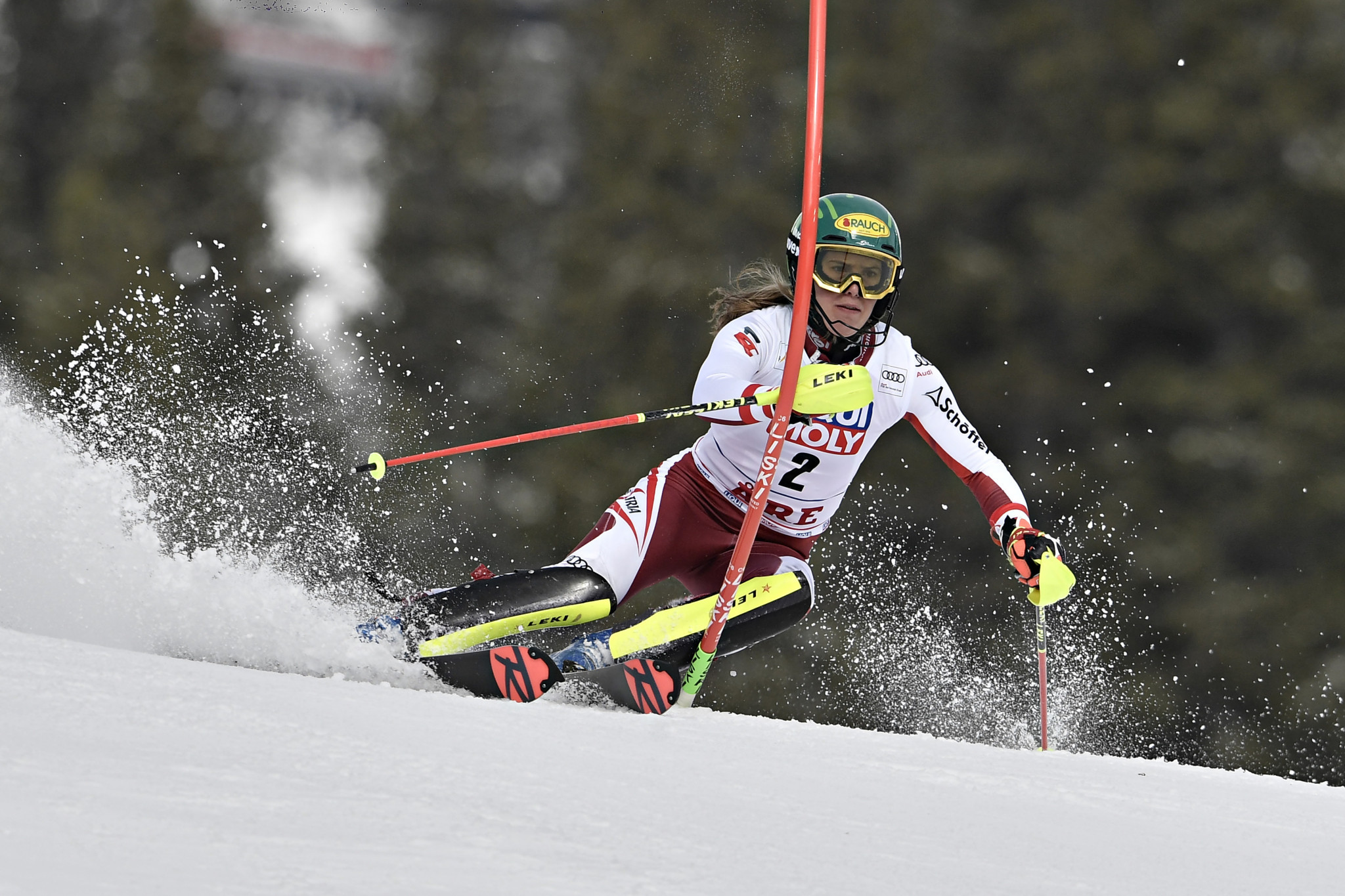 Katharina Liensberger of Austria finished second in today's slalom race ©Getty Images