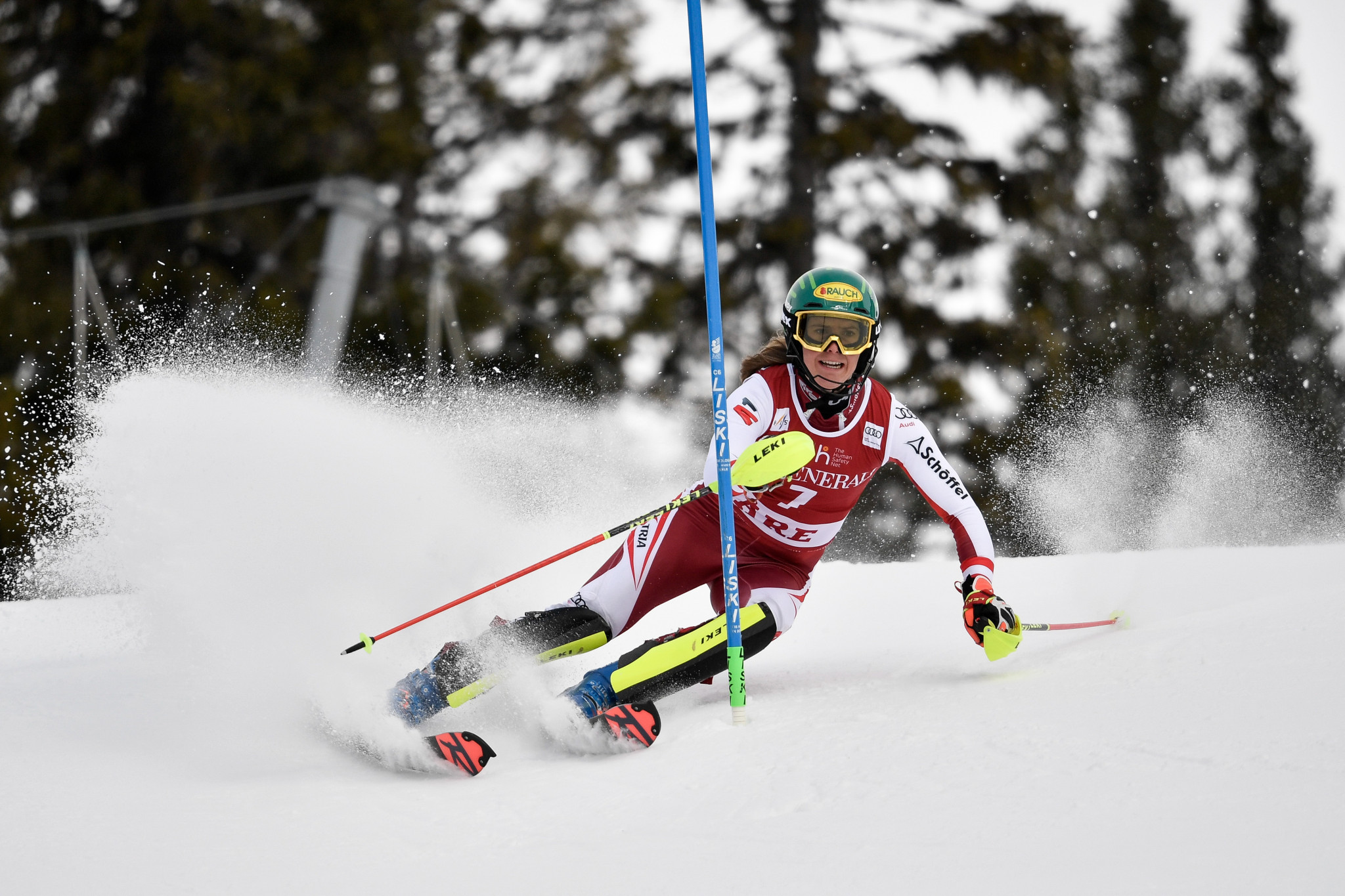 Katharina Liensberger picked up a first World Cup win in Åre ©Getty Images