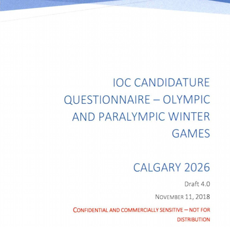 The Calgary 2026 bid book has been published following a freedom of information request by CBC ©Calgary City Council/CBC