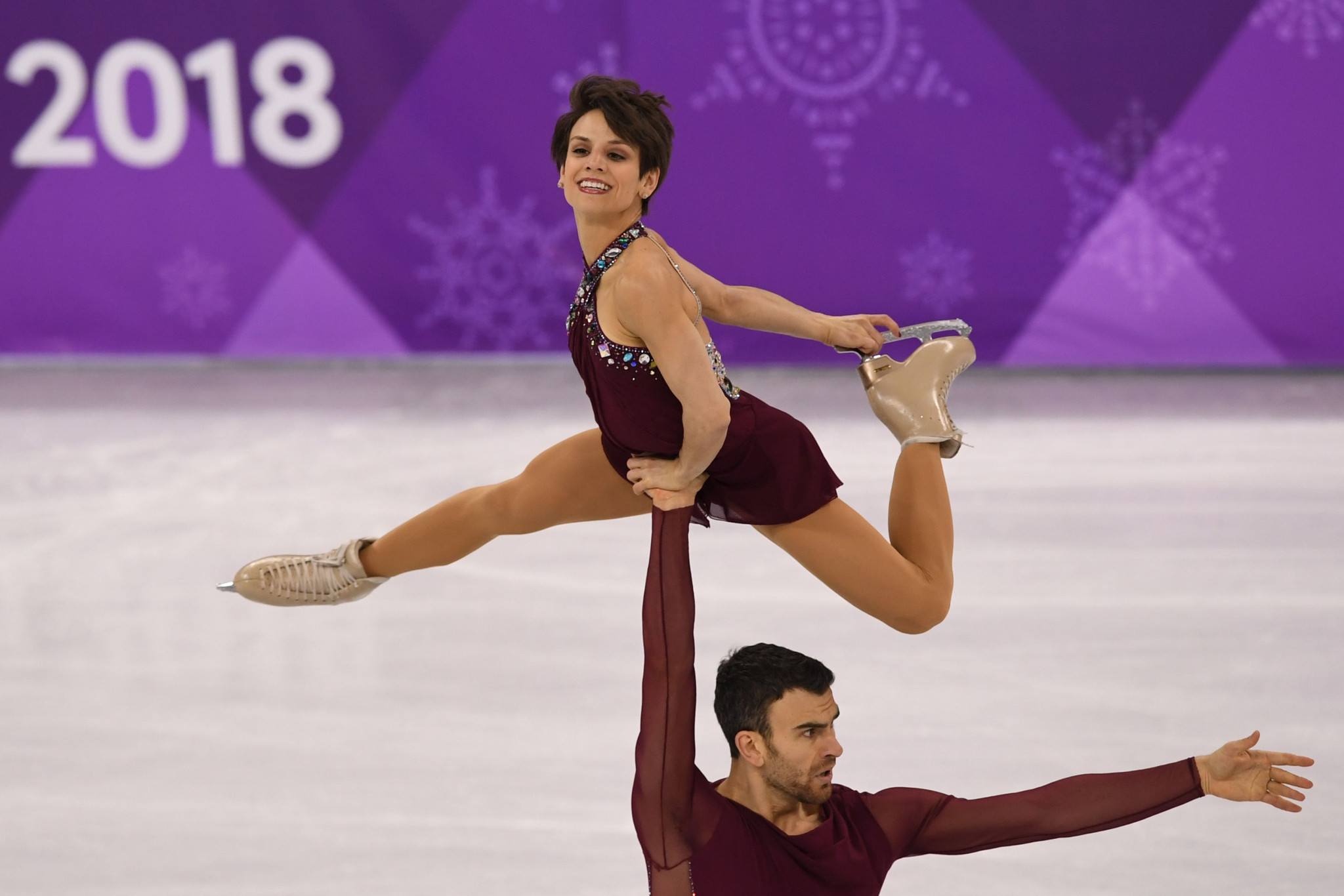 Canada's Meagan Duhamel, who won figure skating gold in the team event at the 2018 Winter Olympics, has expressed concerns over anti-virus measures in Stockholm ©Getty Images