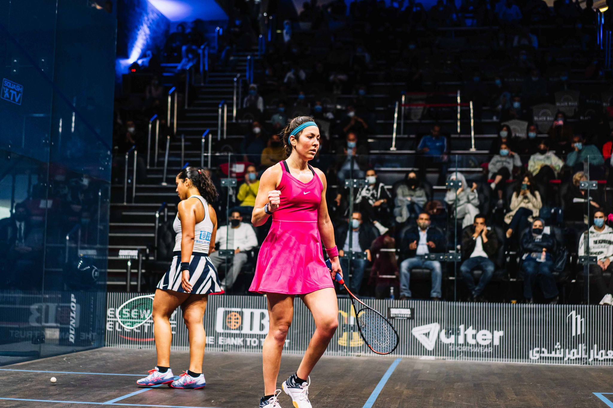 Sixth seed Amanda Sobhy beat Salma Hany in four games to book a place in the CIB Black Ball Squash Open final ©PSA
