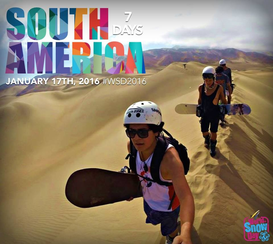 World Snow day was celebrated in 42 countries, including Peru, where activities took place on sand dunes ©FIS
