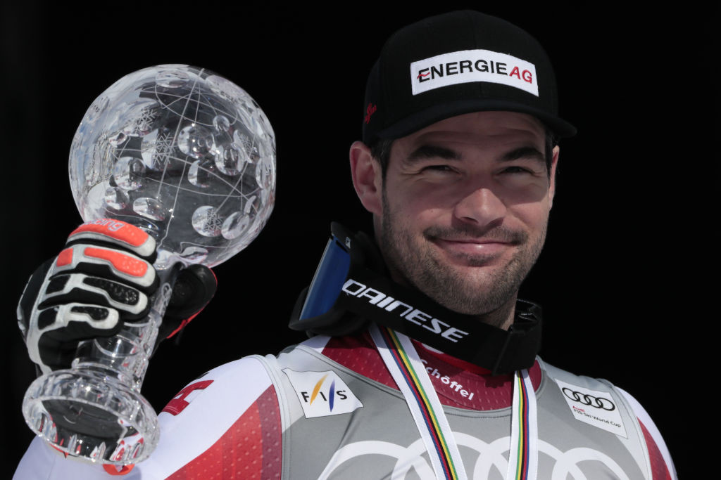 Vincent Kriechmayr has won the super-G crystal globe ©Getty Images