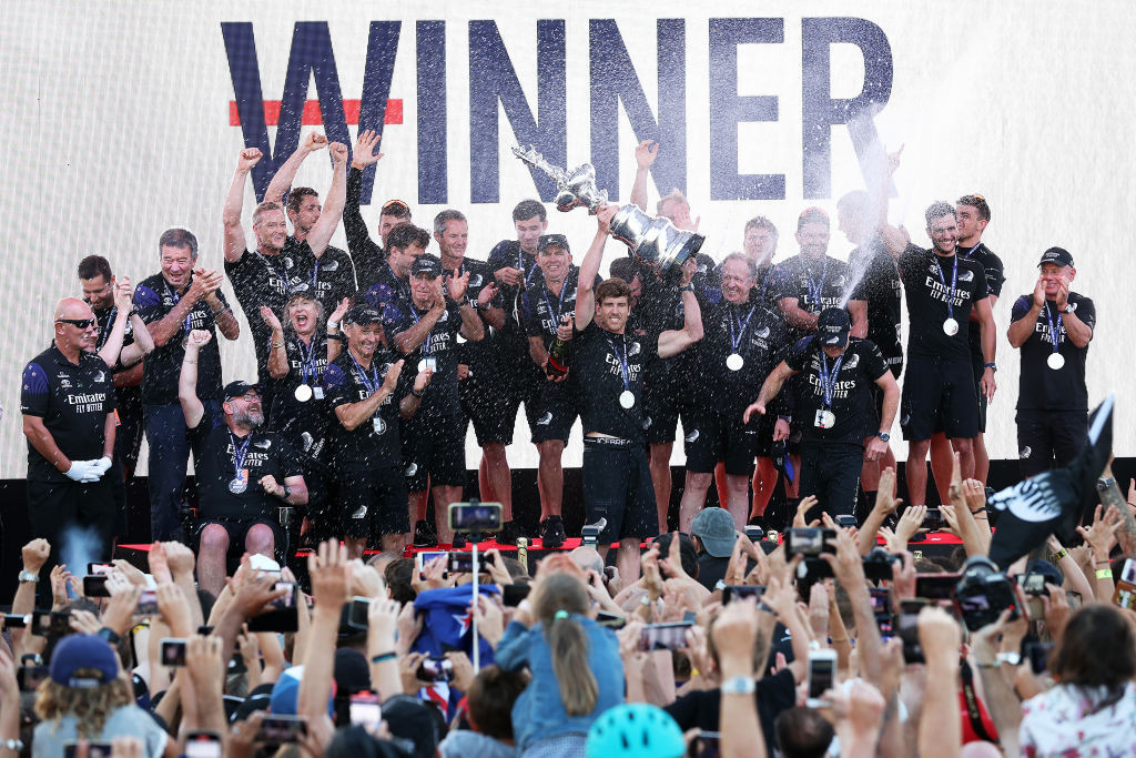 Ineos Team UK want Team New Zealand, which just retained the America's Cup, to defend it at the Isle of Wight next year ©Getty Images