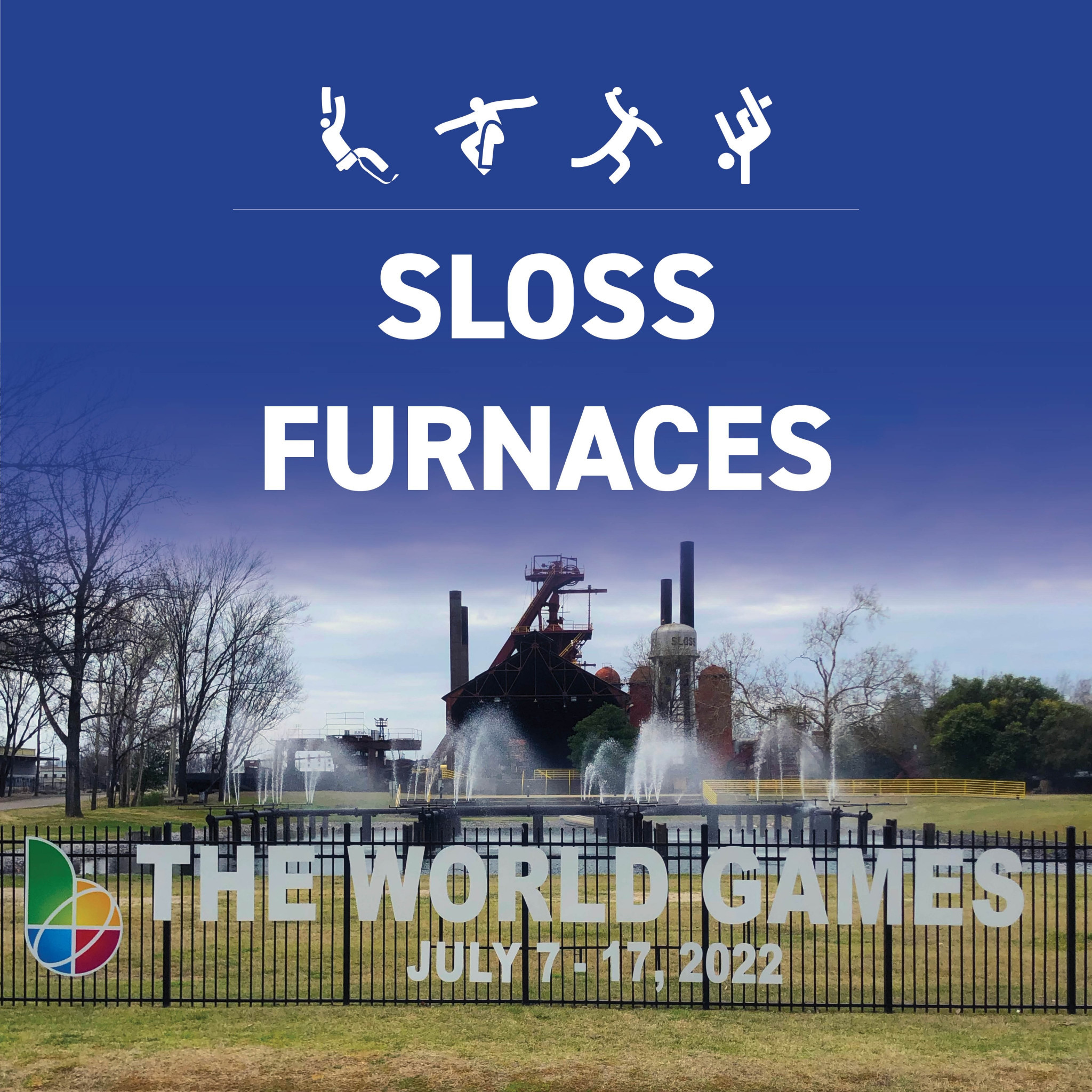Sloss Furnaces is set to host the parkour, breaking, sport climbing and beach handball events at the Birmingham 2022 World Games ©TWG2022