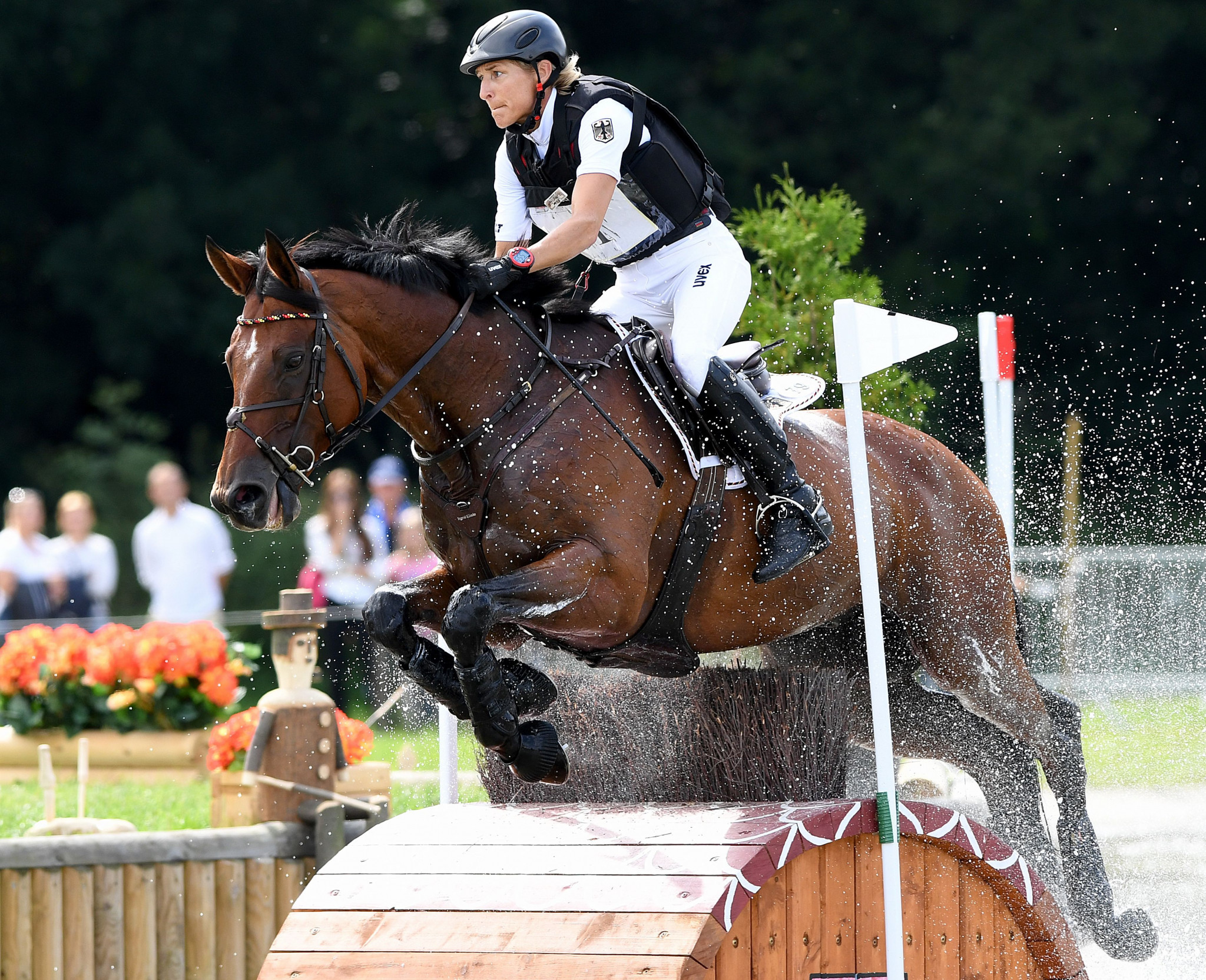 Germany's Ingrid Klimke captured gold medals in the individual and team events at the FEI Evening European Championships in 2019 ©Getty Images
