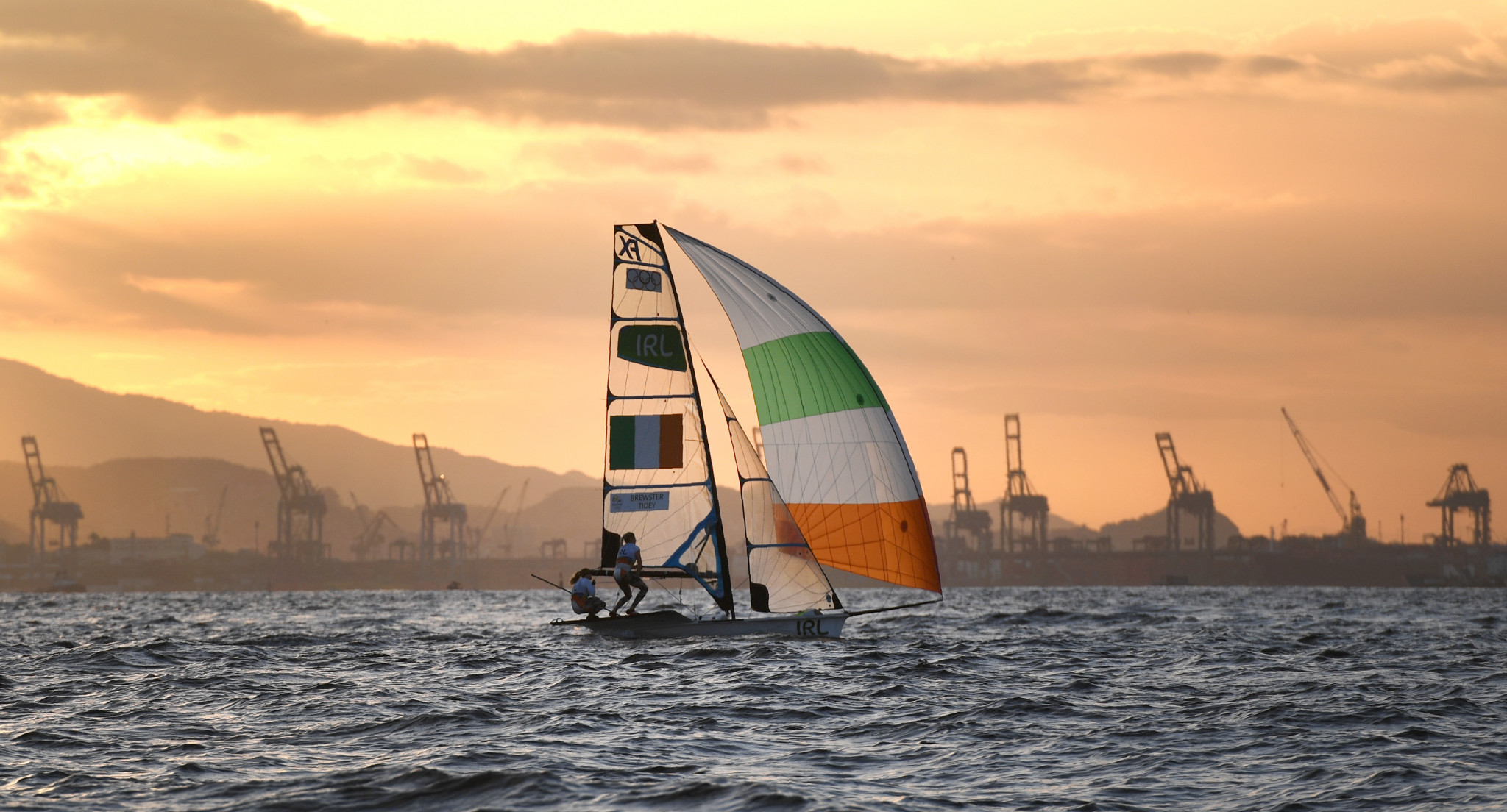 Irish pair Robert Dickson and Sean Waddilove strengthened their challenge for the final European place in the Tokyo 2020 49er class sailing event as a third place and a win kept them third overall at the Lanzarote International Regatta ©Getty Images