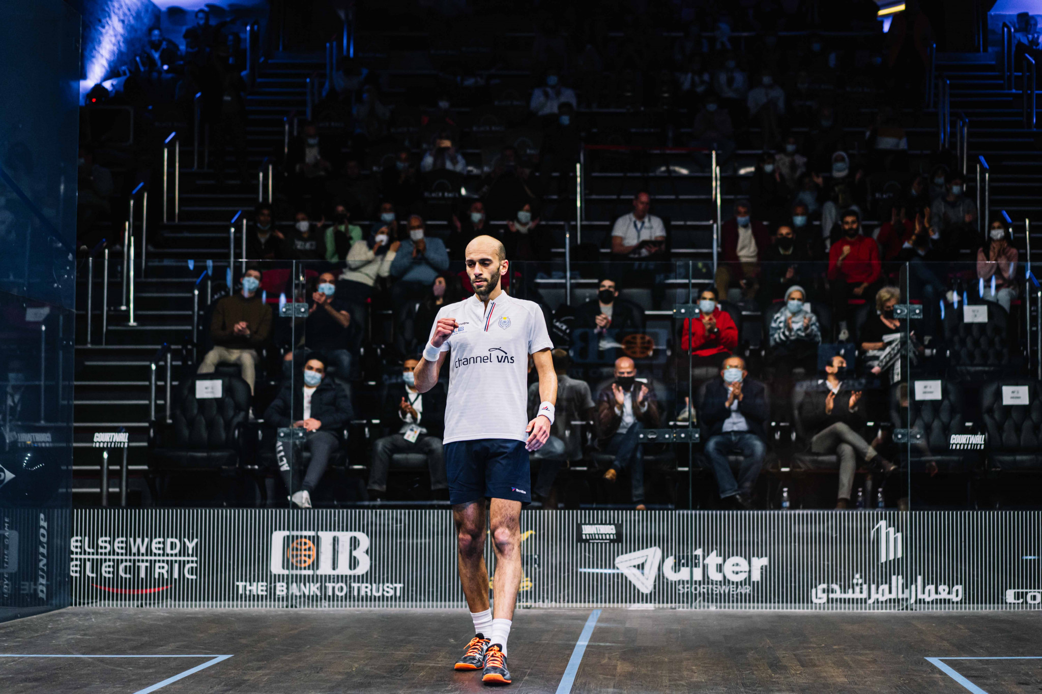 Sixth seed Marwan ElShorbagy will face compatriot Fares Dessouky in tomorrow's Black Ball Squash Open final ©PSA