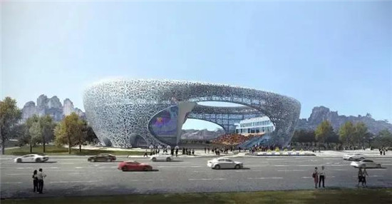 An image of what the completed Rock Climbing Center in Shaoxing, which will be used during the Hangzhou 2022 Asian Games, will look like when completed in October this year ©Shaoxing OC/Hangzhou 2022