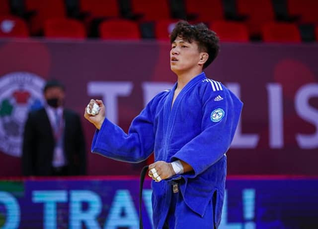 Tsend-Ochiryn Tsogtbaatar of Mongolia claimed his second straight Grand Slam title in the under-73kg division ©Marina Mayorova/IJF