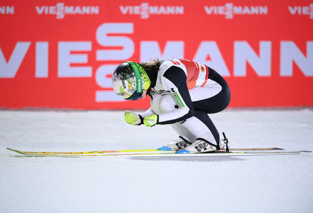 Nika Križnar has won the overall women's Ski Jumping World Cup title ©Getty Images 