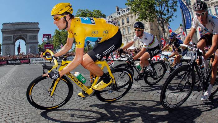The bike ridden by Sir Bradley Wiggins when he became the first Briton to win the Tour de France in 2012 is up for sale ©Getty Images
