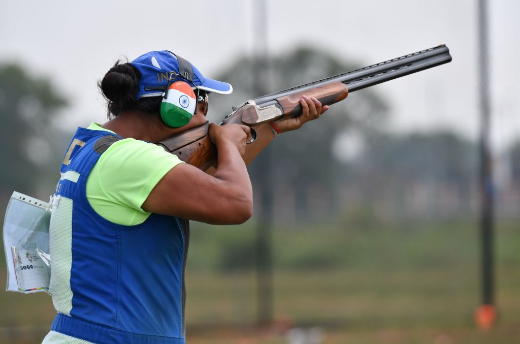 Shreyasi Singh helped India's women win the team trap title on the final day in New Delhi ©Getty Images