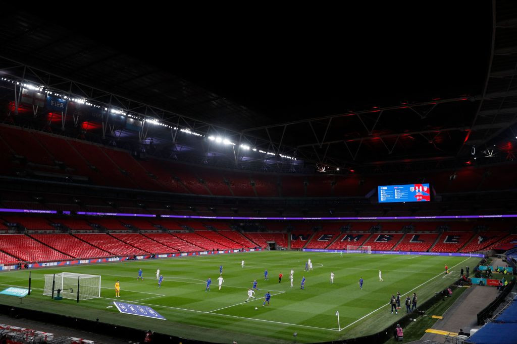 The FA wants half of Wembley Stadium filled for the semi-finals and finals of Euro 2020 ©Getty Images
