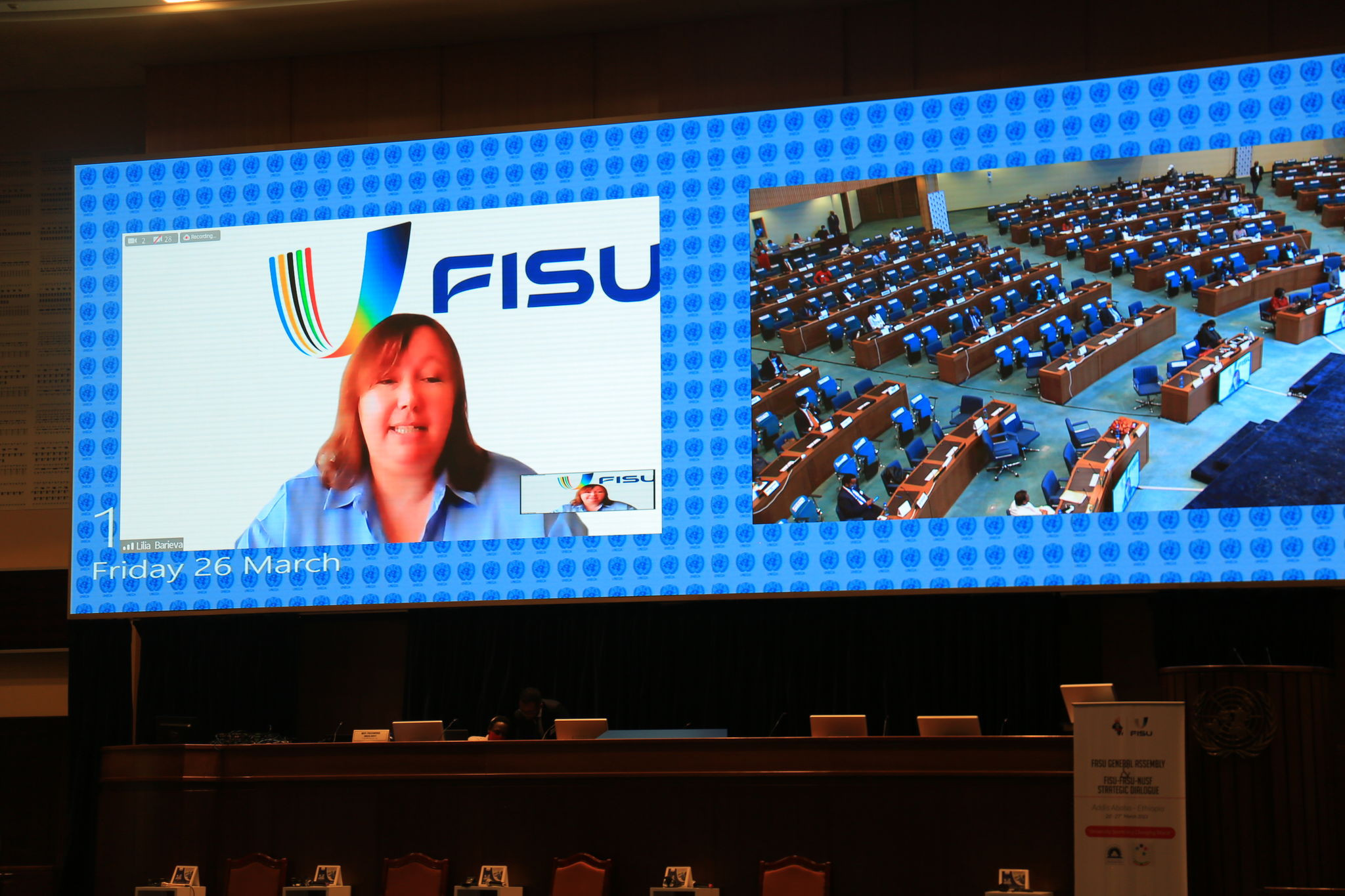 Lilia Barieva spoke positively of the work FISU had carried out during the COVID-19 pandemic ©FISU