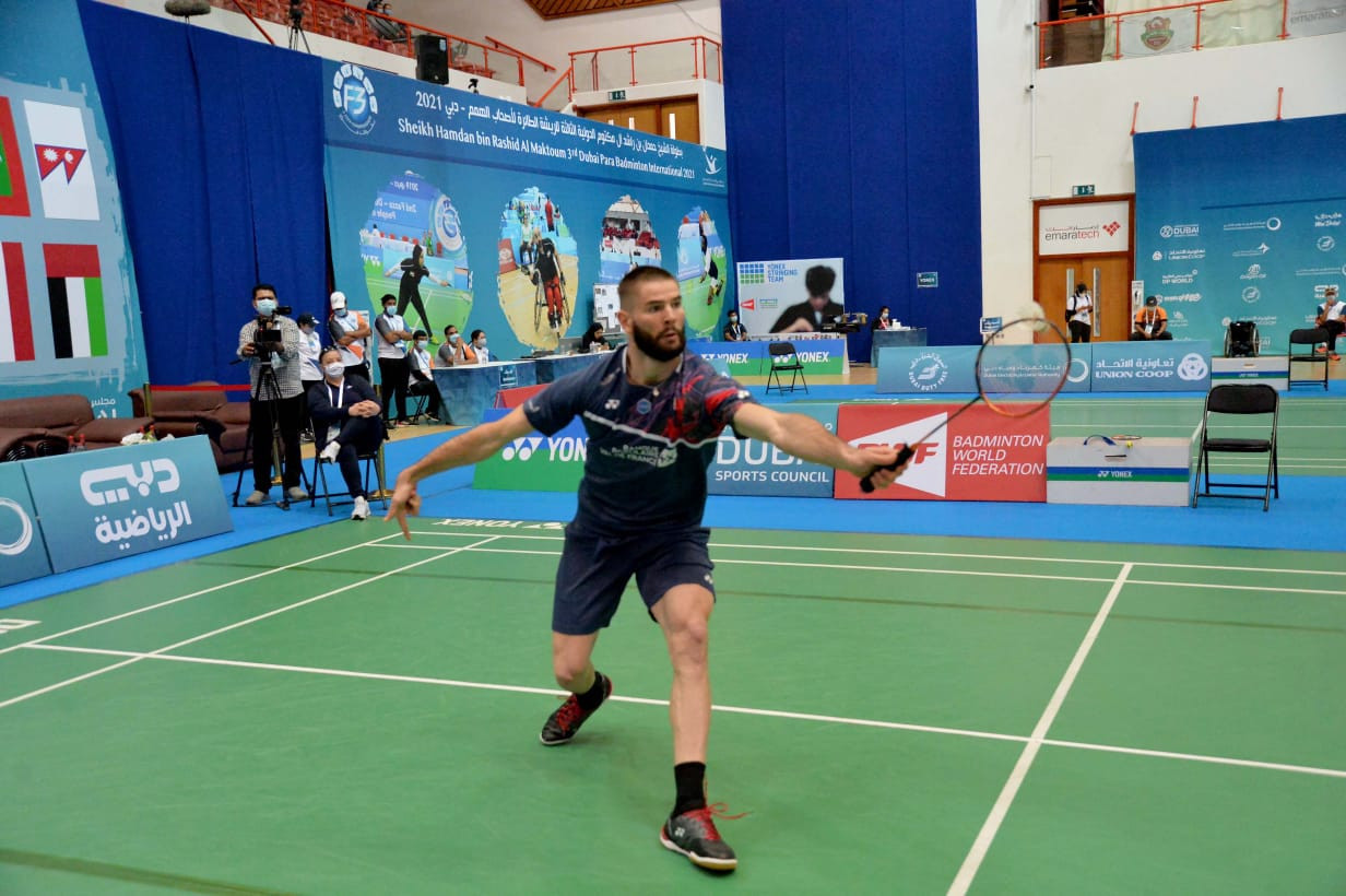 Toupe battles through as all singles top seeds progress at Dubai Para Badminton International