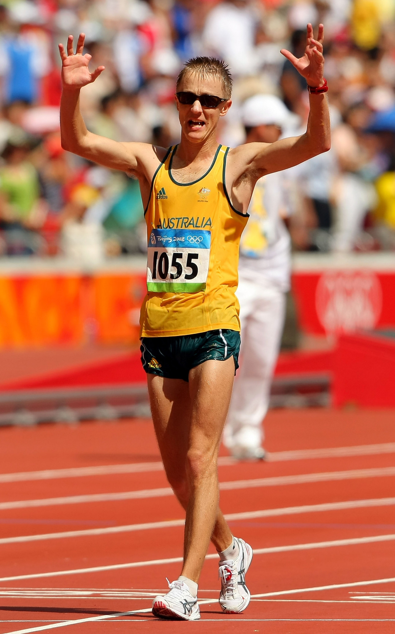 Jared Tallent won two Olympic medals at Beijing 2008, including a bronze in the 20km walk, making him the first Australian male to achieve the feat for 104 years ©Getty Images
