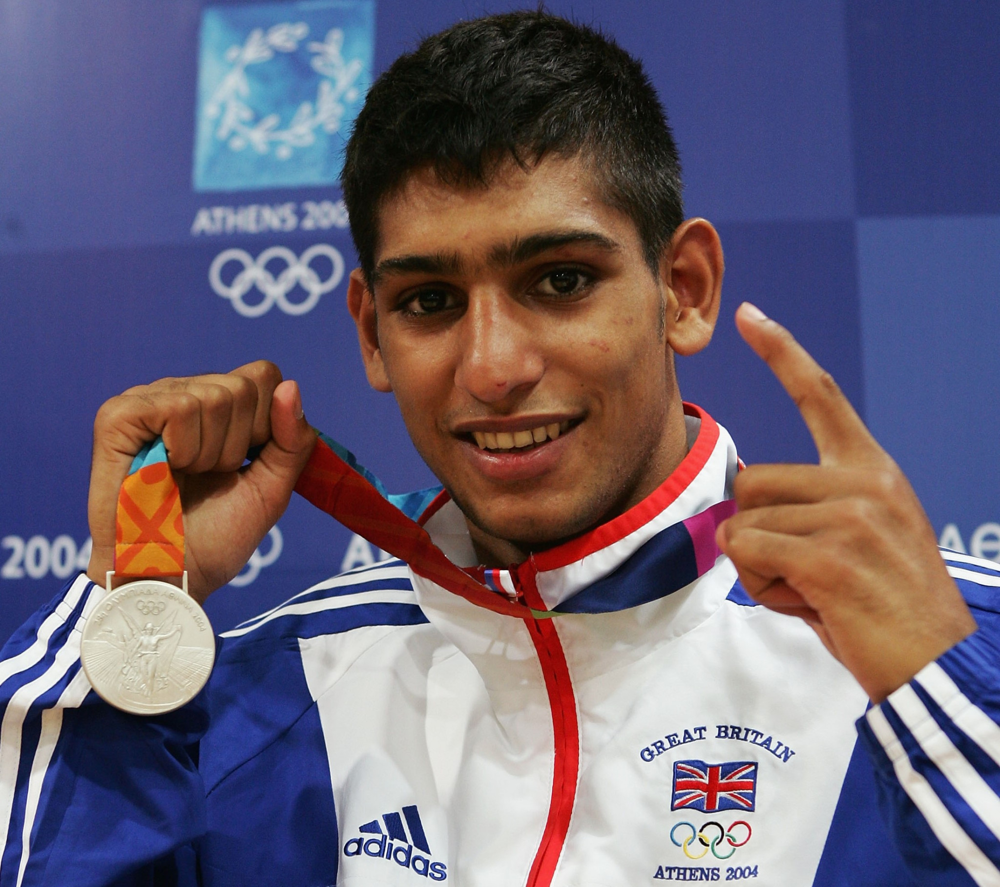 Amir Khan was just 17 when he won a silver medal at the Athens 2004 Olympics ©Getty Images