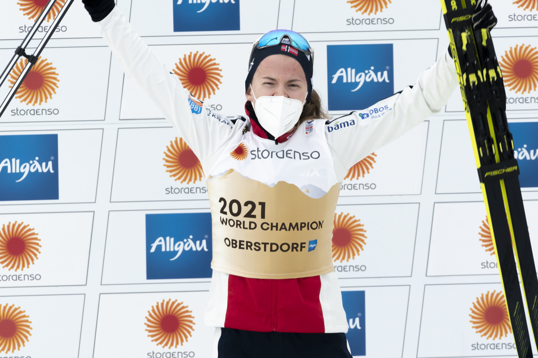 Gyda Westvold Hansen became the first women's world champion in Nordic combined ©Getty Images