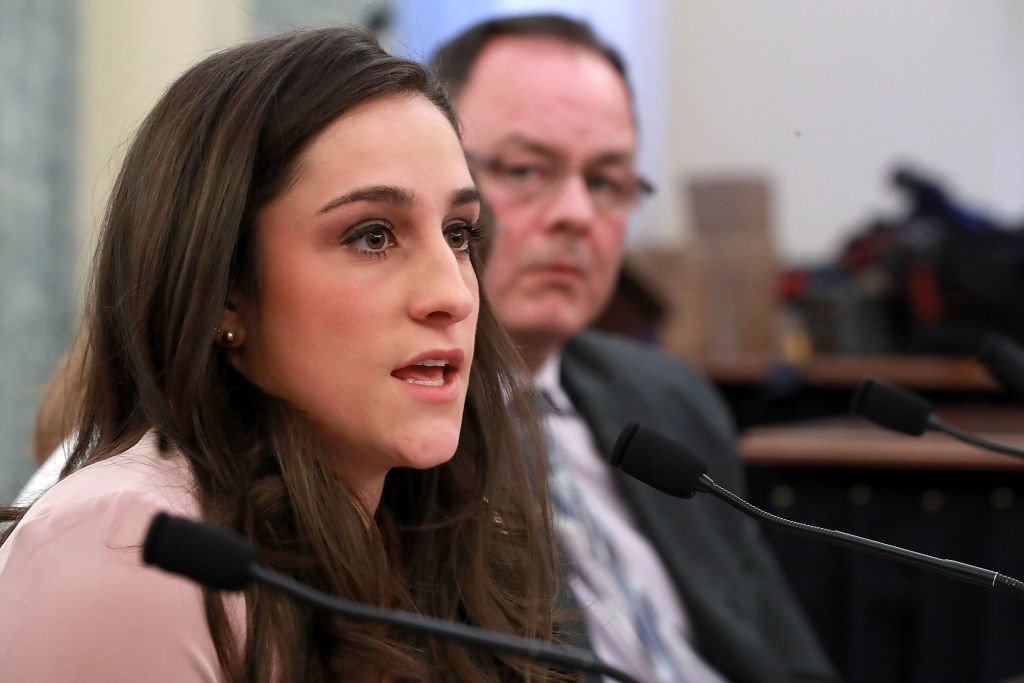 US Olympic champion gymnast Jordyn Wieber, who testified at the Larry Nassar hearings, has been named to the Congressional Commission to oversee reform of the USOPC ©Getty Images
