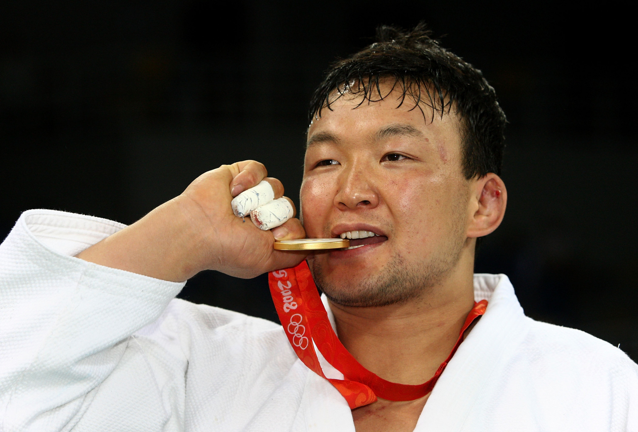 Naidan Tuvshinbayar, the current President of the Mongolia National Olympic Committee, became the country's first ever Olympic gold medallist at Beijing 2008 ©Getty Images