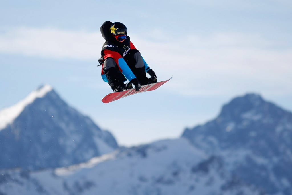 The United States' Brandon Davis claimed his first-ever FIS Snowboard Freestyle World Cup win