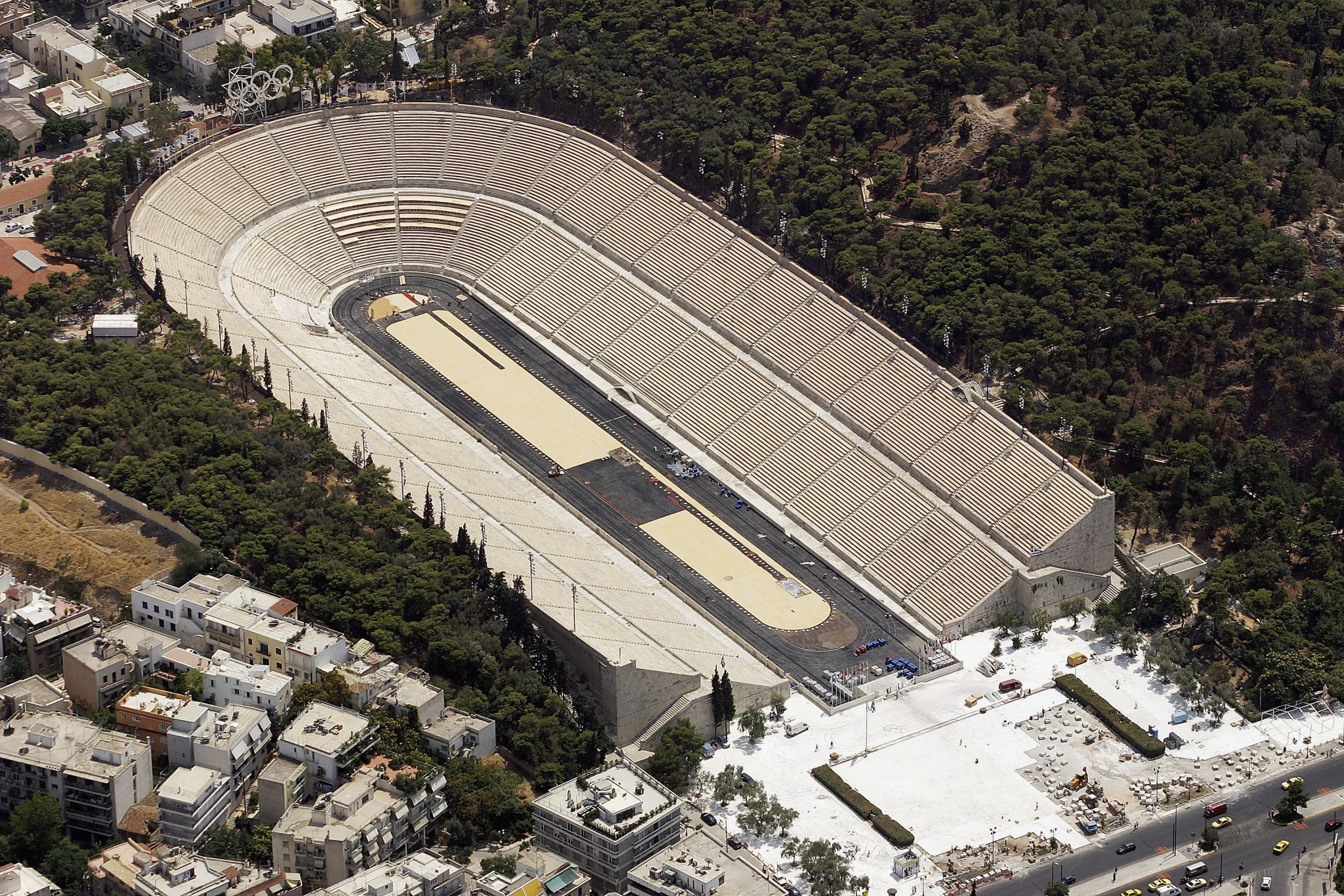 The Panathenaic Stadium marked the 100th anniversary of the modern Olympics in 1996 ©Getty Images
