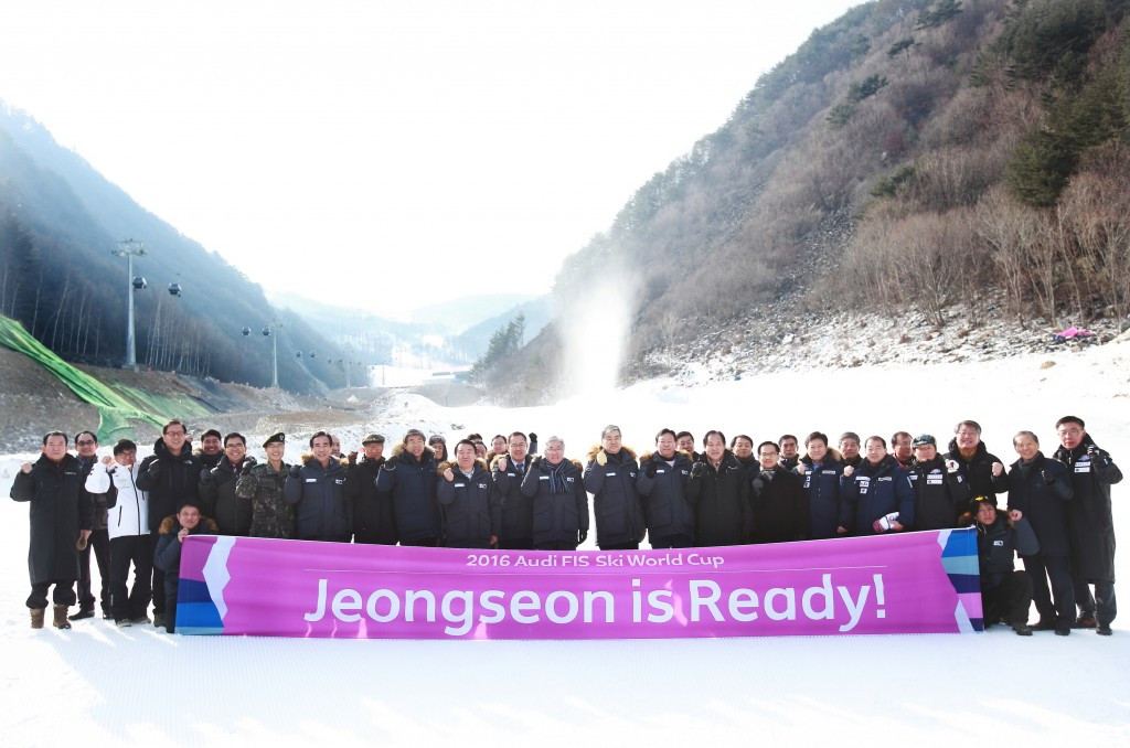 The Jeongsenon Alpine Centre has been declared ready to host an FIS Alpine Skiing World Cup event on February 6 and 7, an important test event for Pyeongchang 2018 ©Pyeongchang 2018