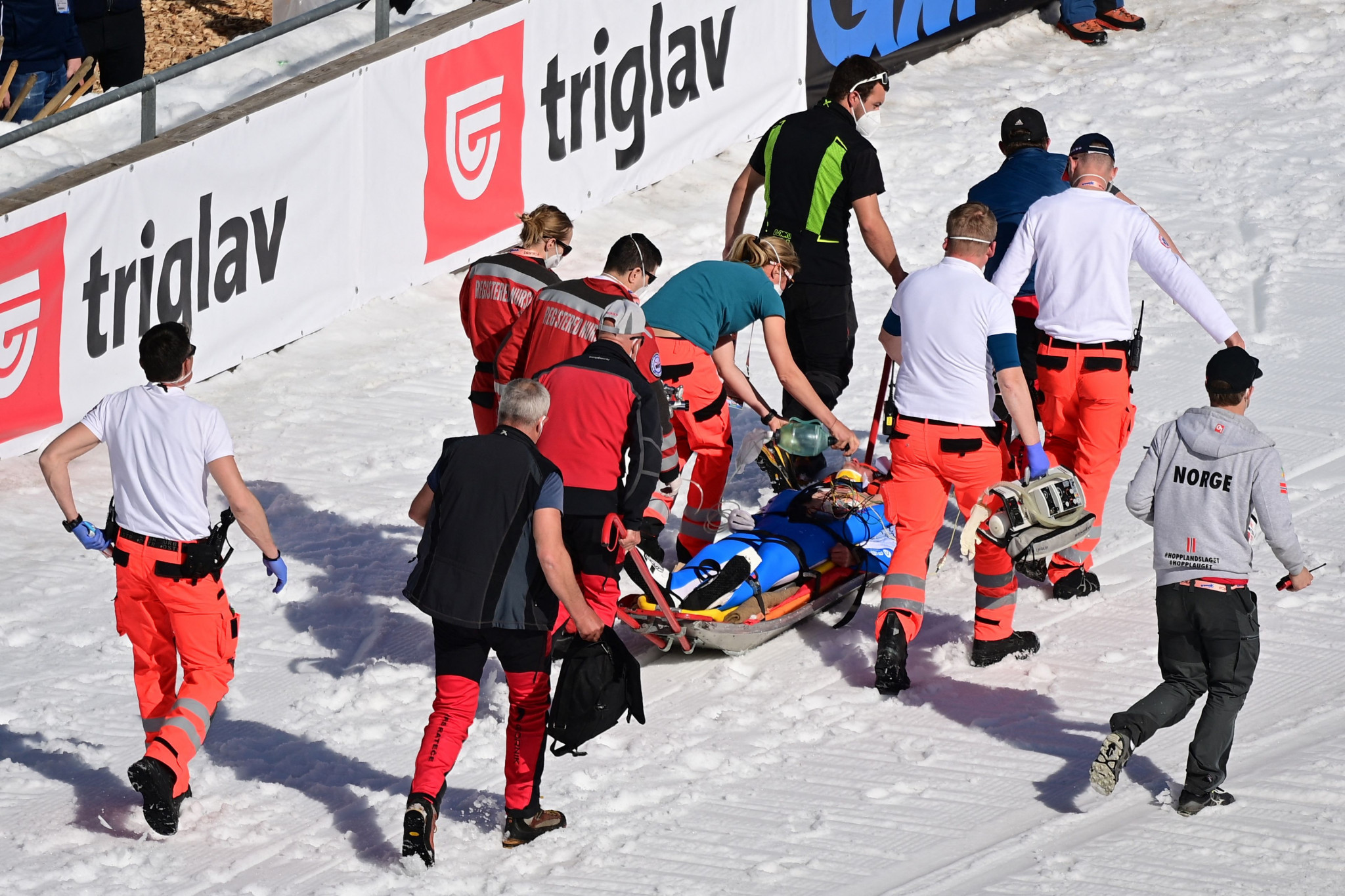 Daniel Andre Tande crashed heavily at the FIS World Cup Final in Planica last month ©Getty Images
