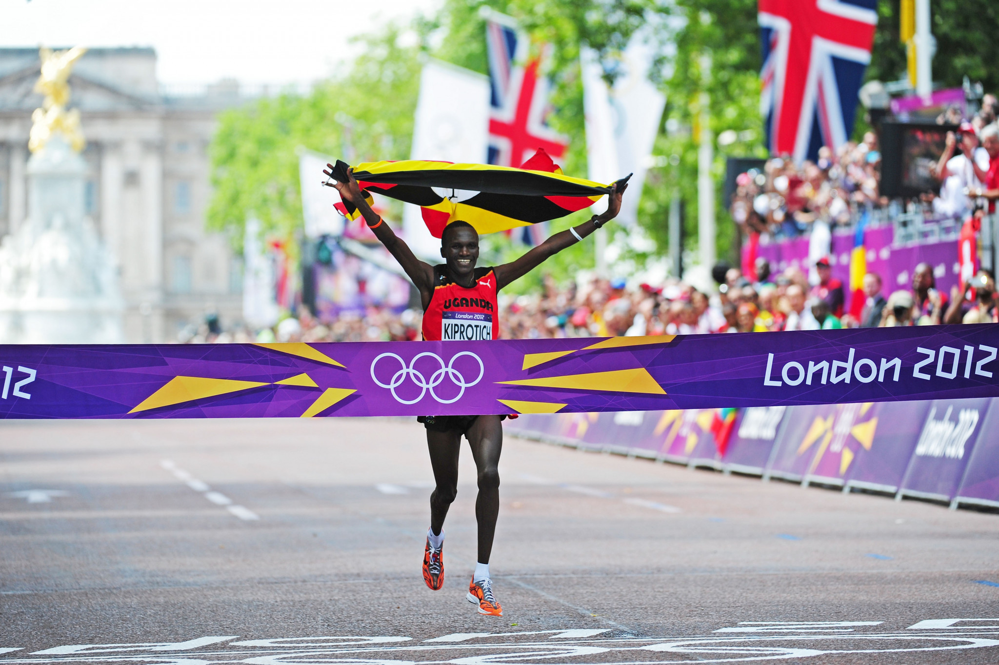 Uganda London 2012 marathon champion Stephen Kiprotich is another leader name in the NN Mission Marathon field ©Getty Images
