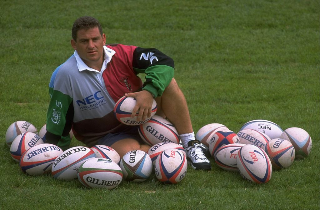 Former Italy captain Massimo Cuttitta, who has died aged 54, pictured shortly after joining English team Harlequins in 1997 ©Getty Images