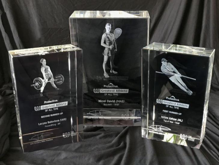 Trophies for The World Games Greatest Athlete of All Time competition are en route to the three sporting figures who finished top of the voting that took place in January ©World Games 