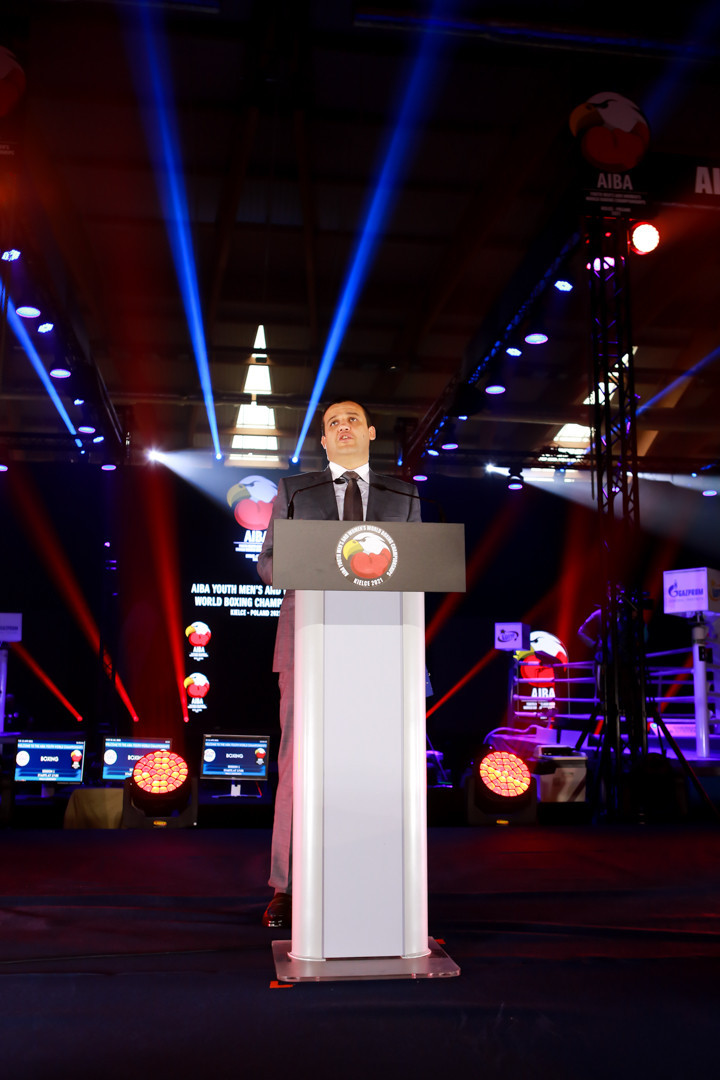 AIBA President Umar Kremlev opened the Championship which is taking place under secure COVID-19 conditions ©AIBA