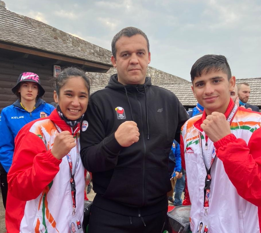 AIBA President Umar Kremlev has been meeting with some of the young boxers taking part in the tournament ©Twitter