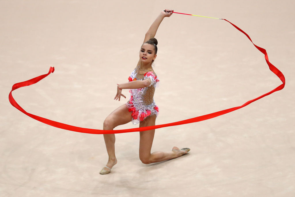 Russia's three-times all-around world champion Dina Averina will make her first appearance in this season's FIG Rhythmic Gymnastics World Cup at Tashkent ©Getty Images
